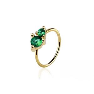 CRYSTAL JEWELLED BENDANEL NOSE RING - 8MM