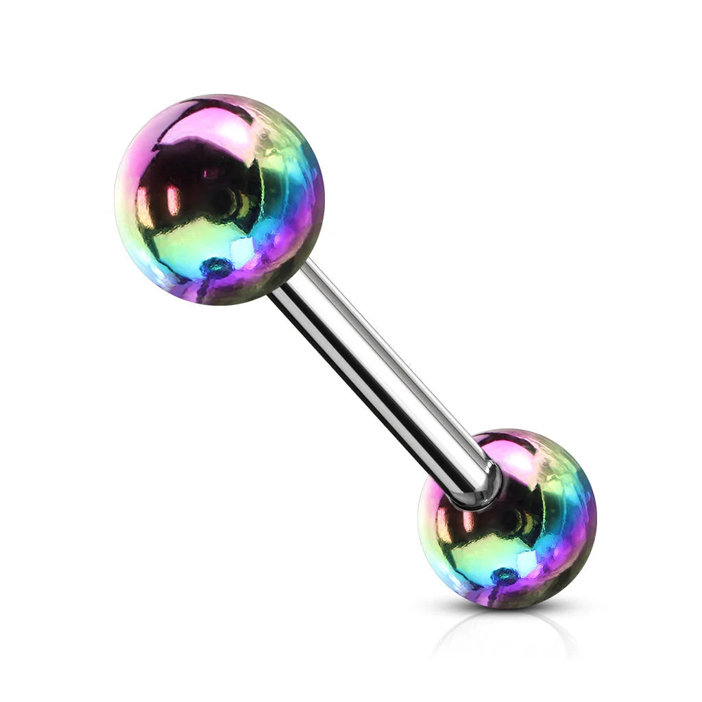 METALLIC BALL TONGUE BARBELL - 16MM