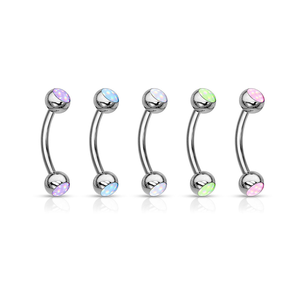 MULTI PACK OF 5 ILLUMINATING 8MM CURVED BARBELL - 16 GAUGE