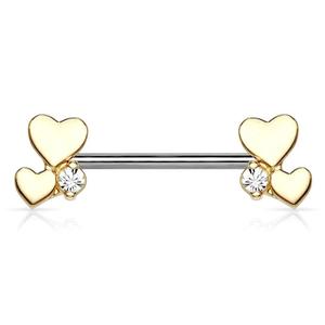 DAINTY HEARTS WITH MINI CRYSTAL NIPPLE BAR