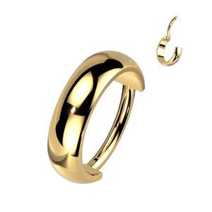 TITANIUM CHUNKY DOMED 10MM HOOP FOR CONCH OR HELIX
