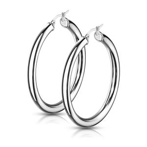 LARGE CHUNKY HOOP EARRINGS - STAINLESS STEEL