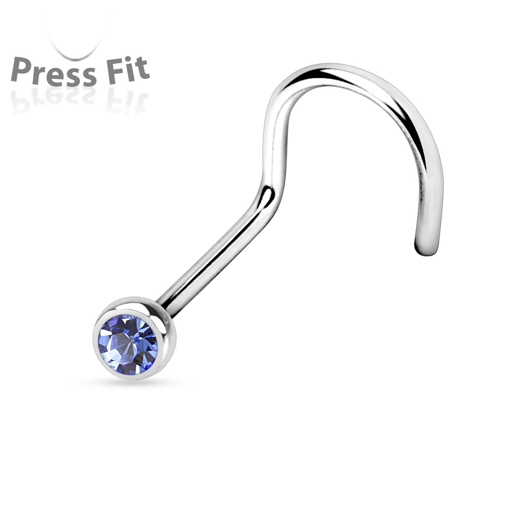 MINI DIAMANTÉ PRESS FIT SCREW NOSE STUD