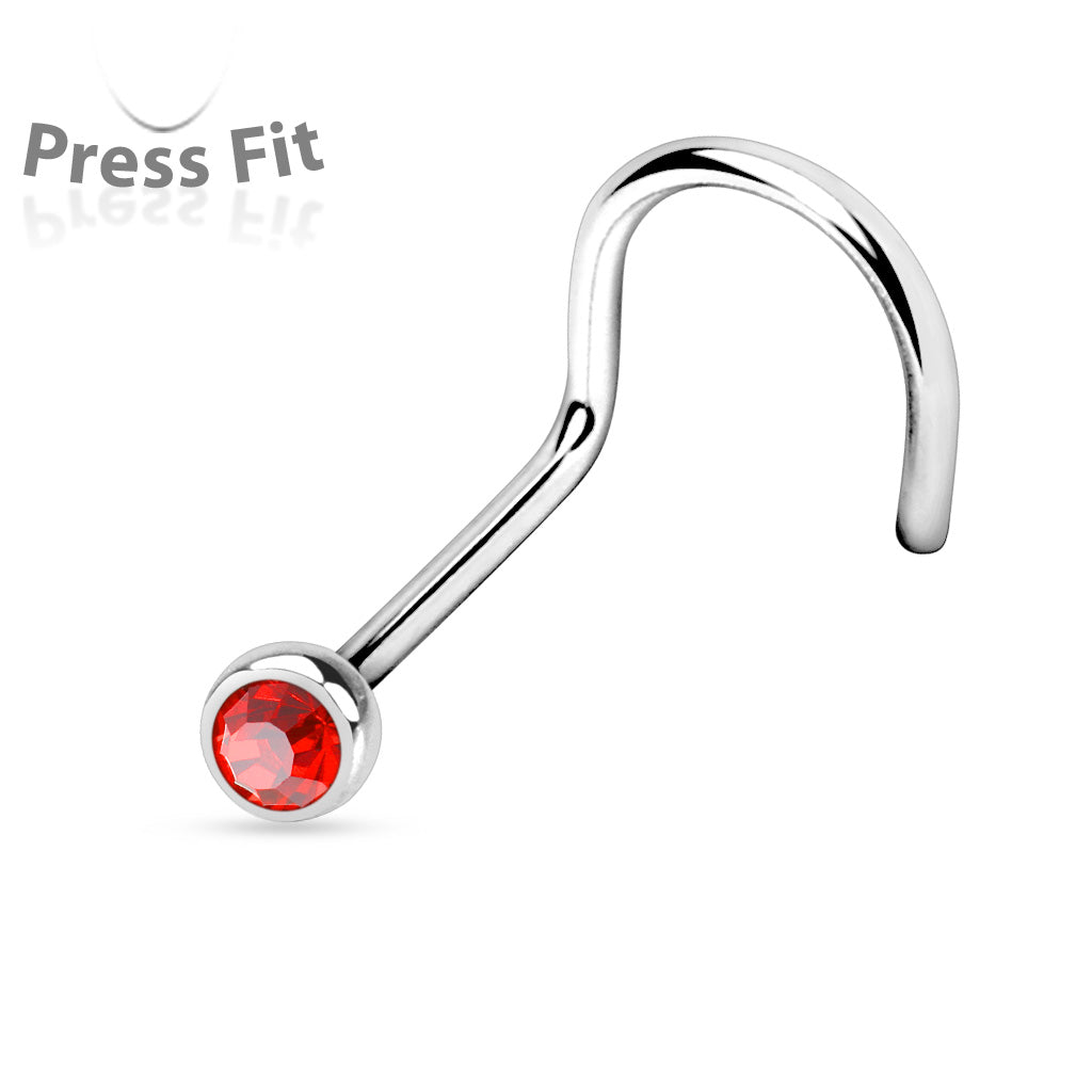 MINI DIAMANTÉ PRESS FIT SCREW NOSE STUD