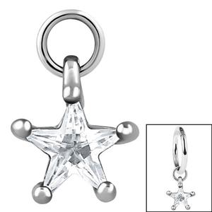 MINI CRYSTAL STAR CHARM FOR HOOPS