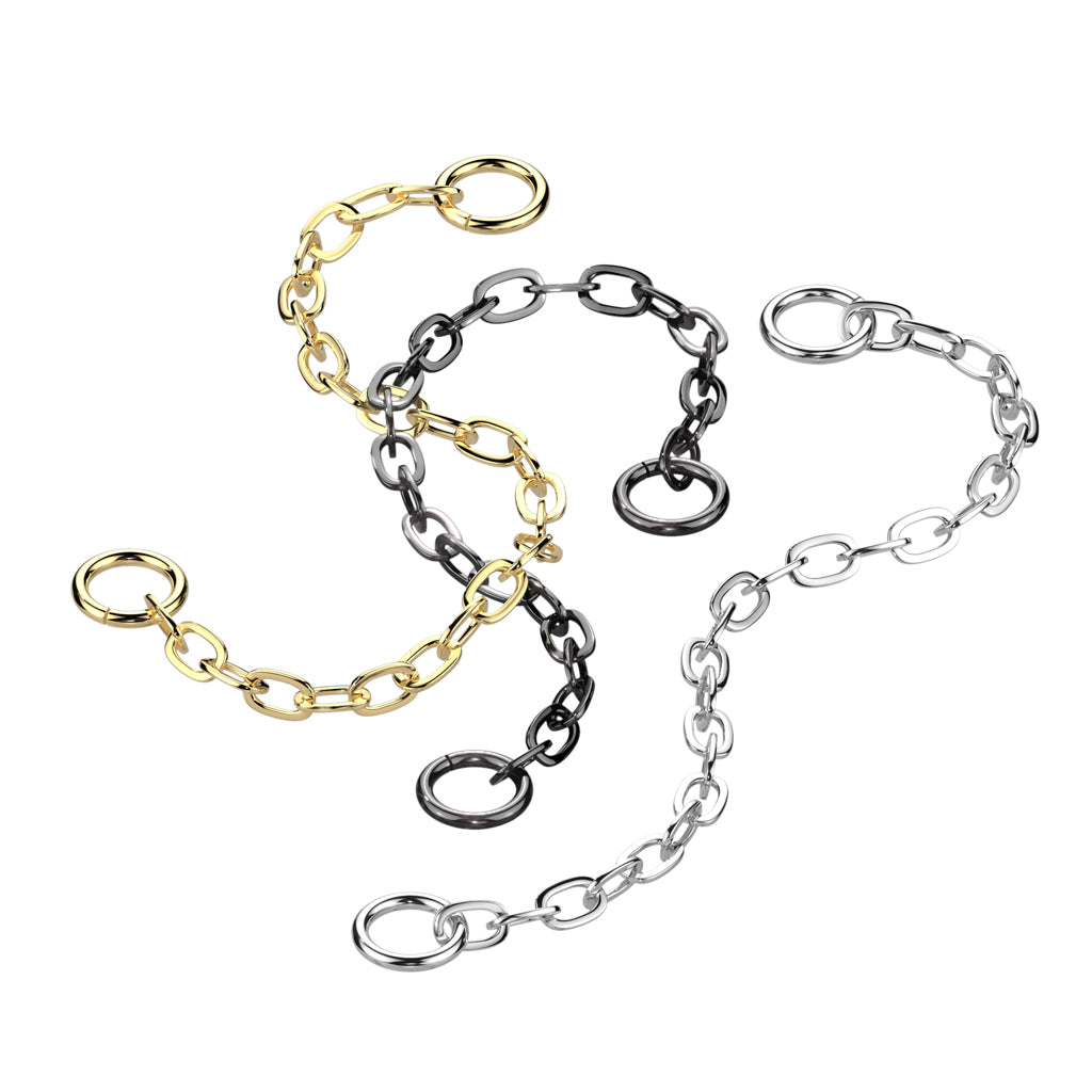 TITANIUM  40MM PIERCING CHAIN CONNECTOR
