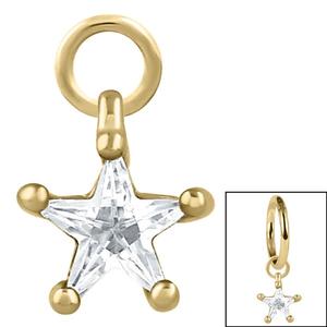 MINI CRYSTAL STAR CHARM FOR HOOPS
