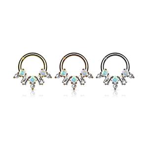 AURORA & CRYSTAL MULTI FAN HOOP - 8MM