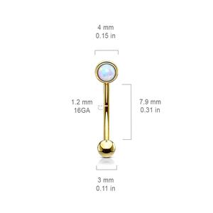 MINI OPAL CURBED BARBELL - 6MM