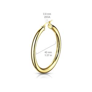 LARGE CHUNKY HOOP EARRINGS - STAINLESS STEEL