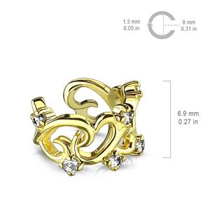FILIGREE LOVE HEART EAR CUFF - NON PIERCING