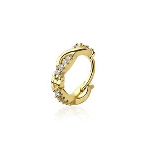 INFINITY TWIST CRYSTAL CLICKER NOSE RING - 8MM