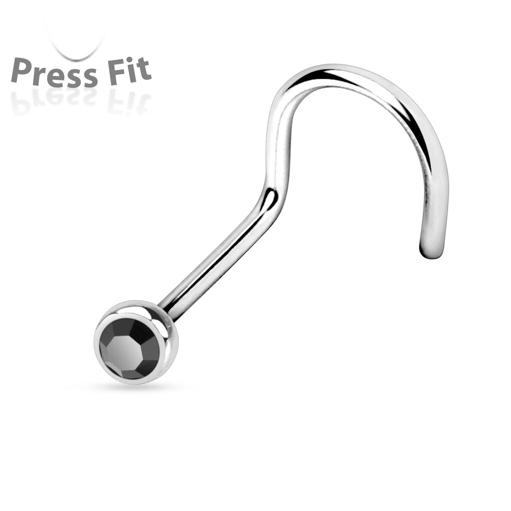 MINI DIAMANTÉ PRESS FIT SCREW NOSE STUD