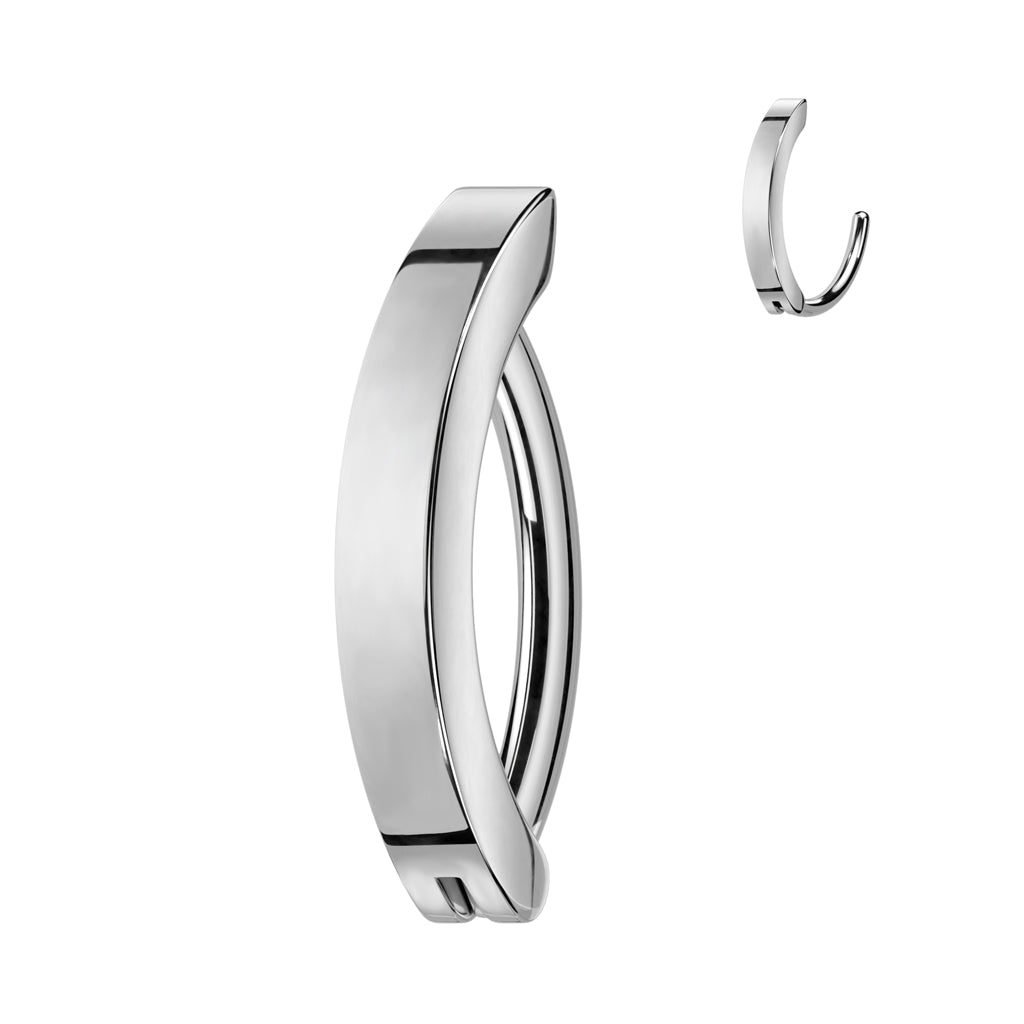 BELLY RING HOOP - SURGICAL STEEL CLICKER HOOP - 10MM