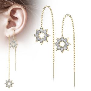 CRYSTAL STAR THREADER EARRINGS