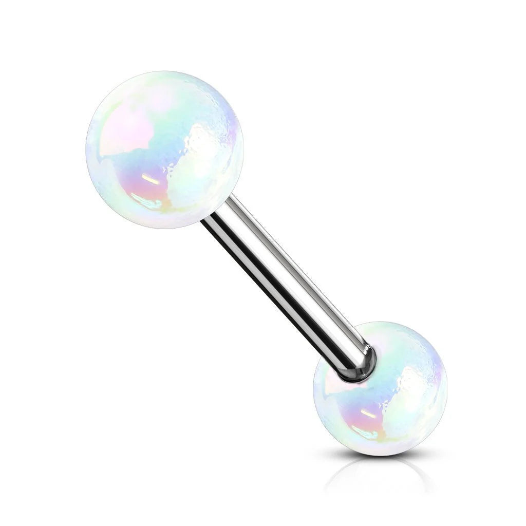 METALLIC BALL TONGUE BARBELL - 16MM