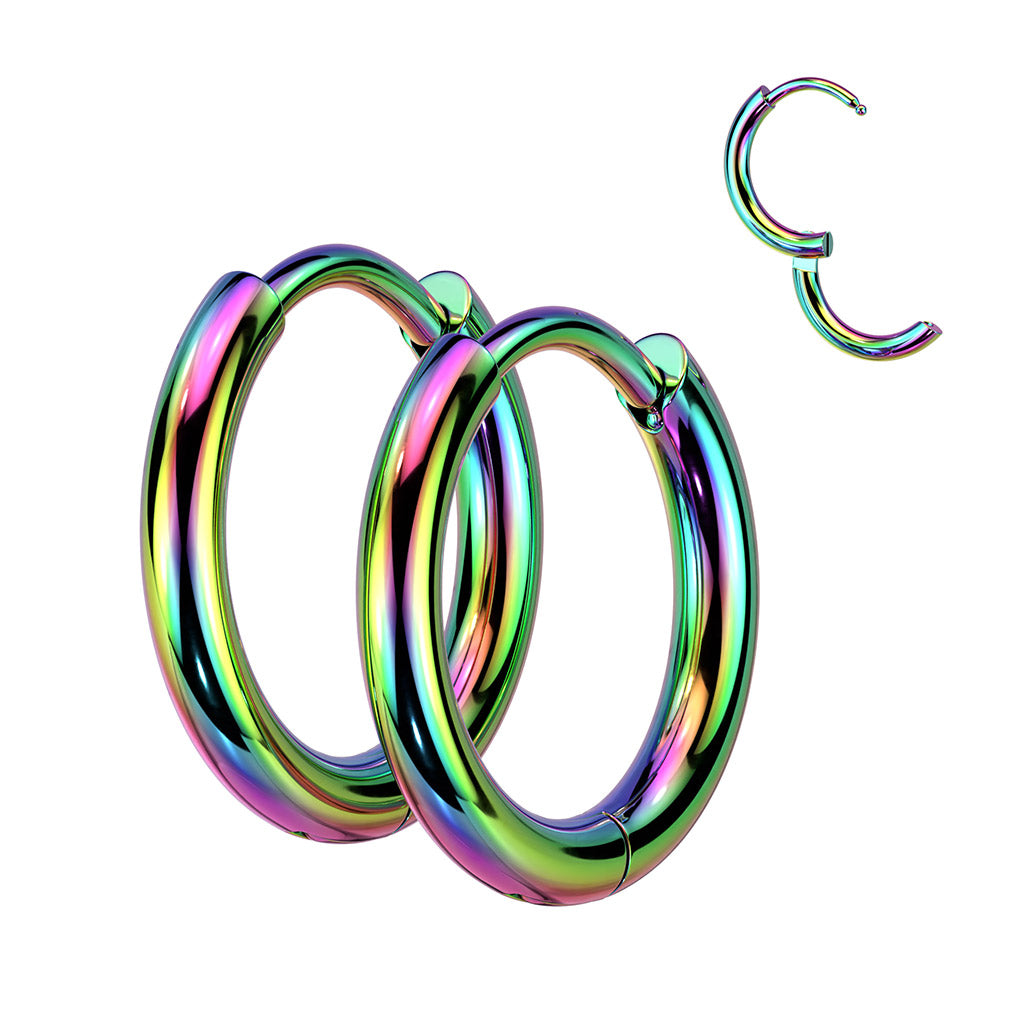 MINI 8MM HUGGIE HOOPS EARRINGS - WATERPROOF