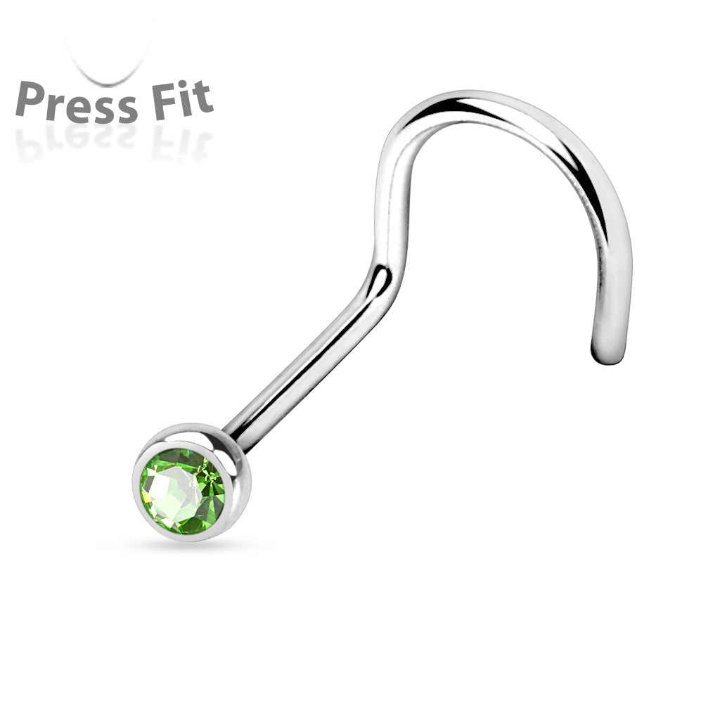 MINI DIAMANTÉ PRESS FIT SCREW NOSE STUD