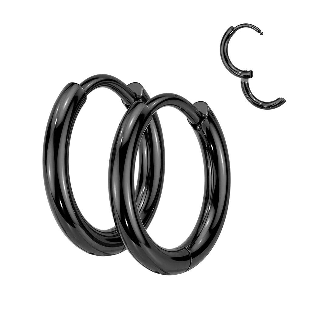 MINI 8MM HUGGIE HOOPS EARRINGS - WATERPROOF
