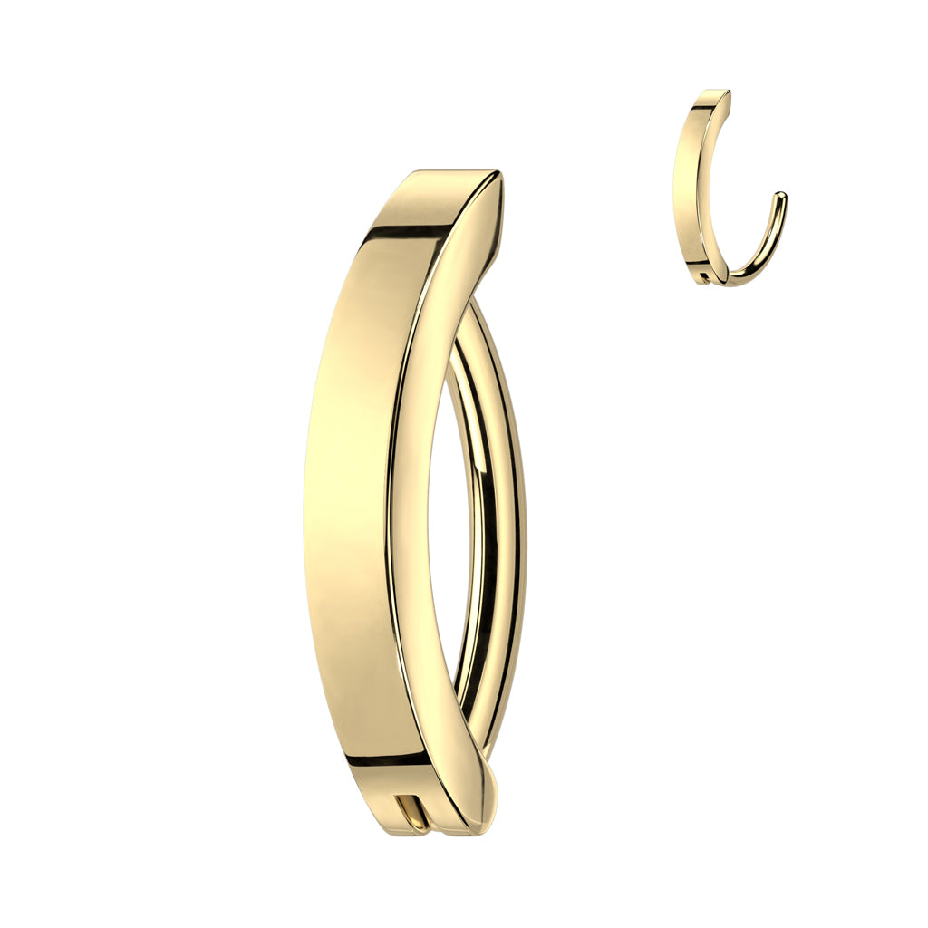 BELLY RING HOOP - SURGICAL STEEL CLICKER HOOP - 10MM