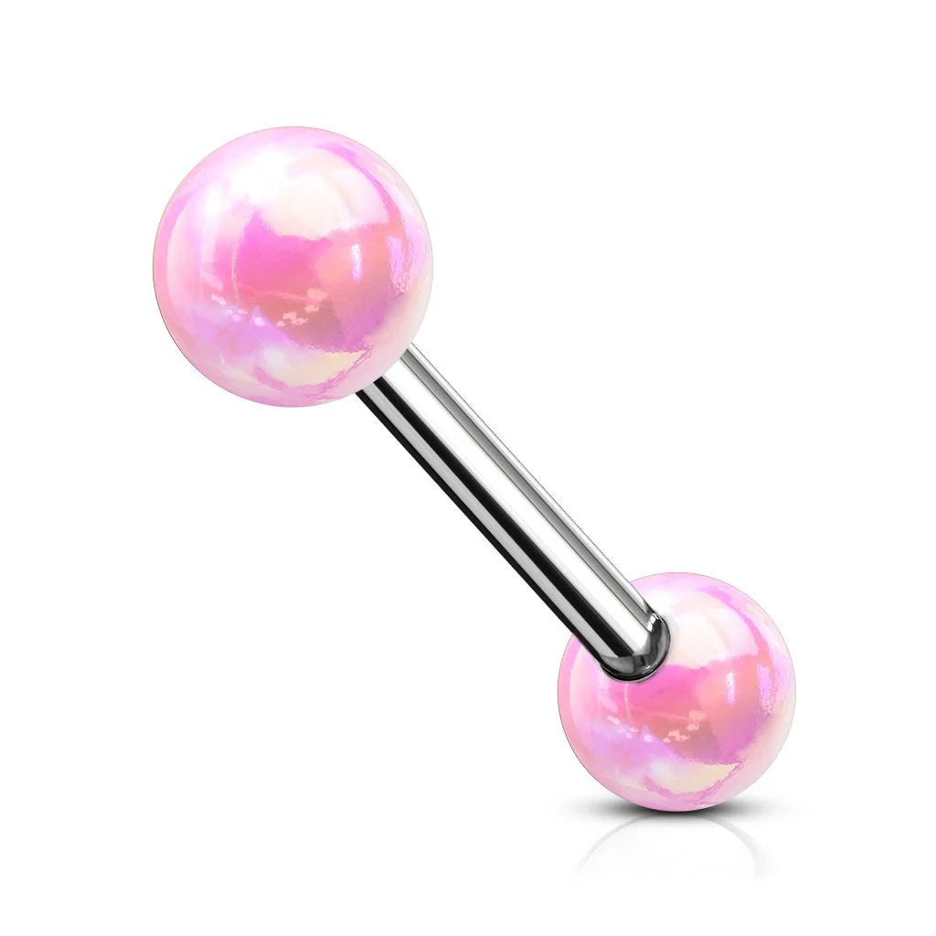 METALLIC BALL TONGUE BARBELL - 16MM