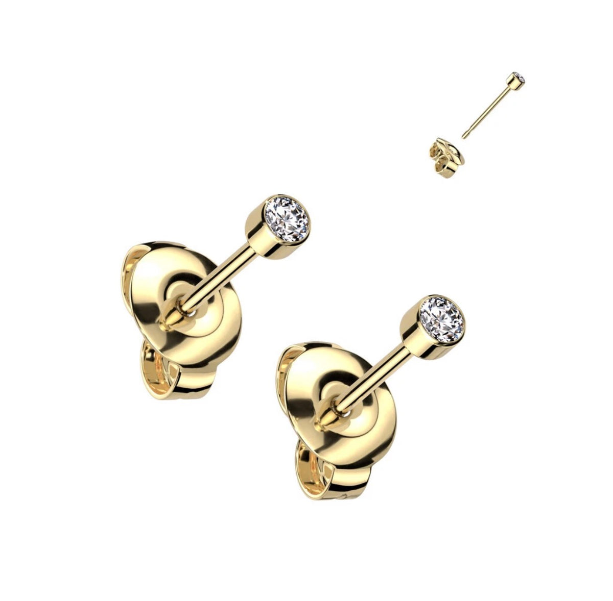 TITANIUM CRYSTAL STUD EARRINGS