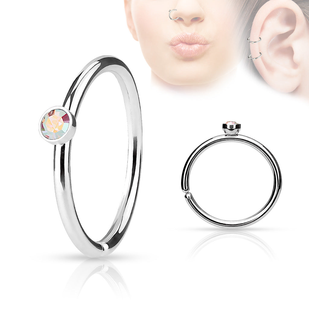 MICRO CRYSTAL NOSE RING - 8MM