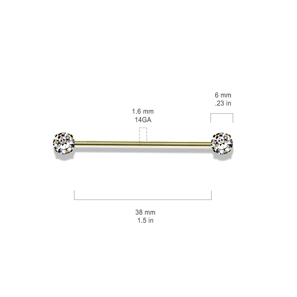 CRYSTAL JEWELLED INDUSTRIAL  BAR