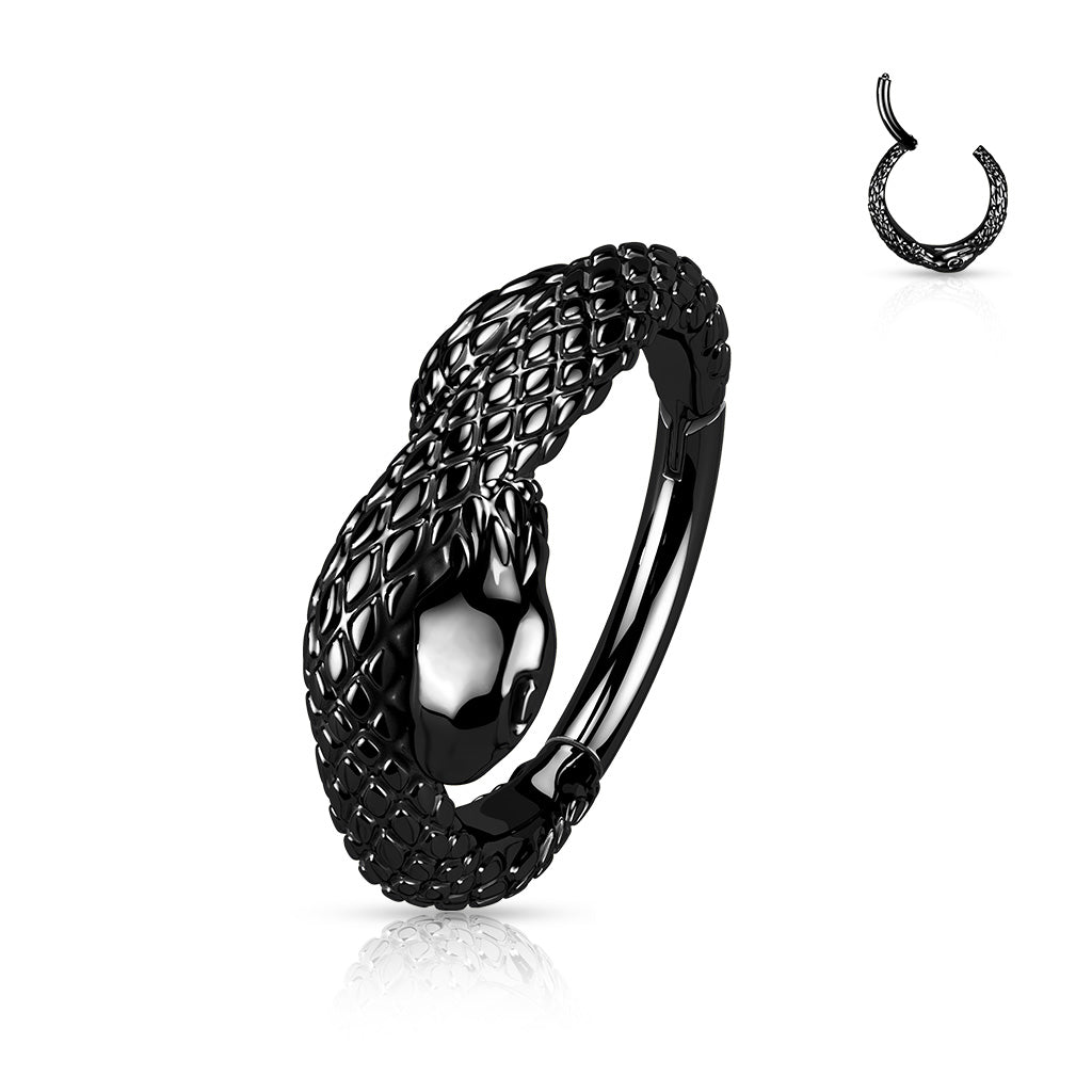 10MM TWISTED SNAKE CONCH HOOP - 16 GAUGE