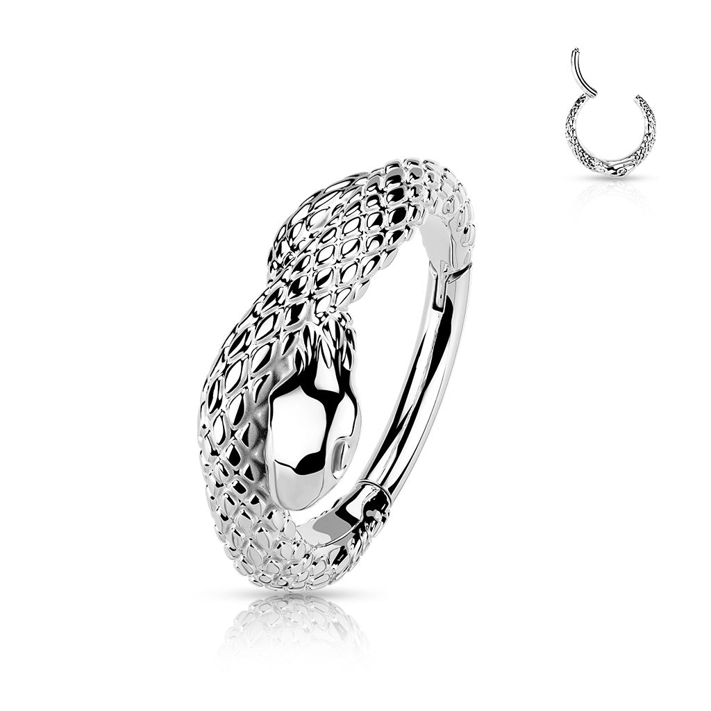 10MM TWISTED SNAKE CONCH HOOP - 16 GAUGE