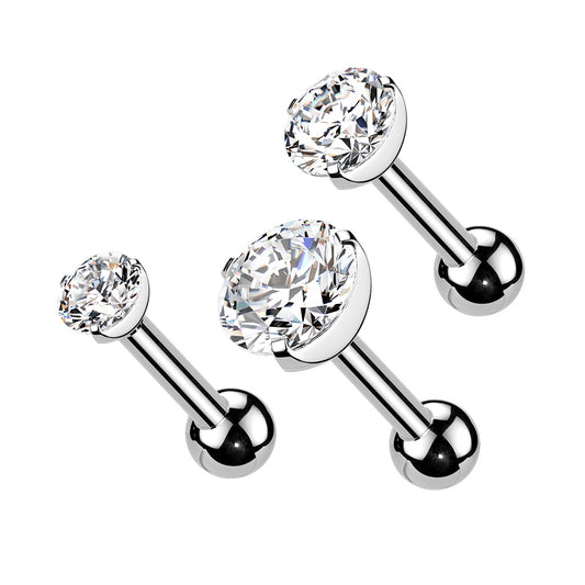 MULTI PACK OF 3 GRADIENT CRYSYAL BARBELLS - 6MM - 16 GAUGE