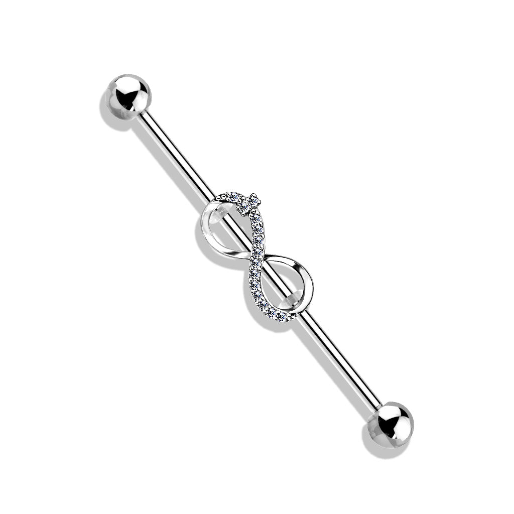 CRYSTAL INFINITY INDUSTRIAL BAR - 38MM