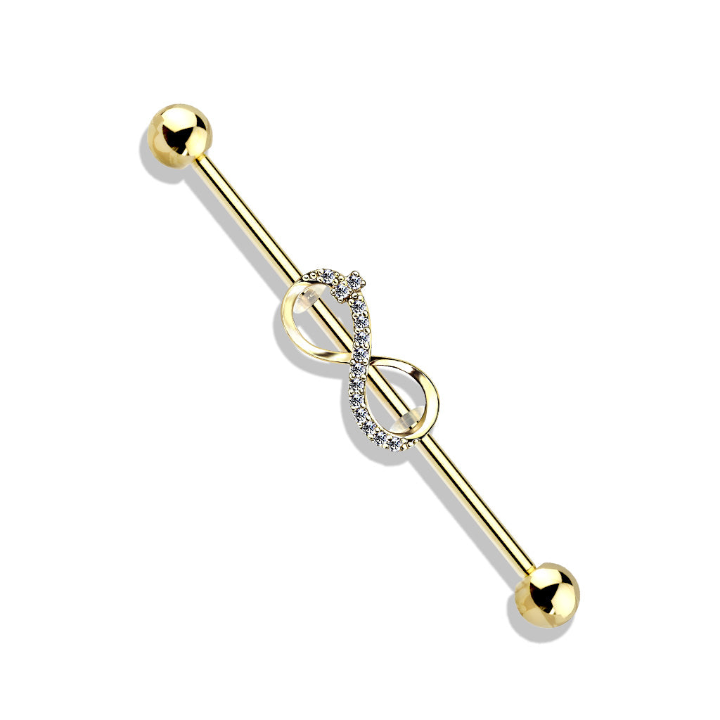 CRYSTAL INFINITY INDUSTRIAL BAR - 38MM