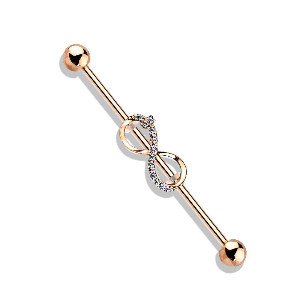 CRYSTAL INFINITY INDUSTRIAL BAR - 38MM