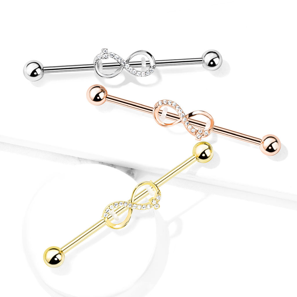 CRYSTAL INFINITY INDUSTRIAL BAR - 38MM
