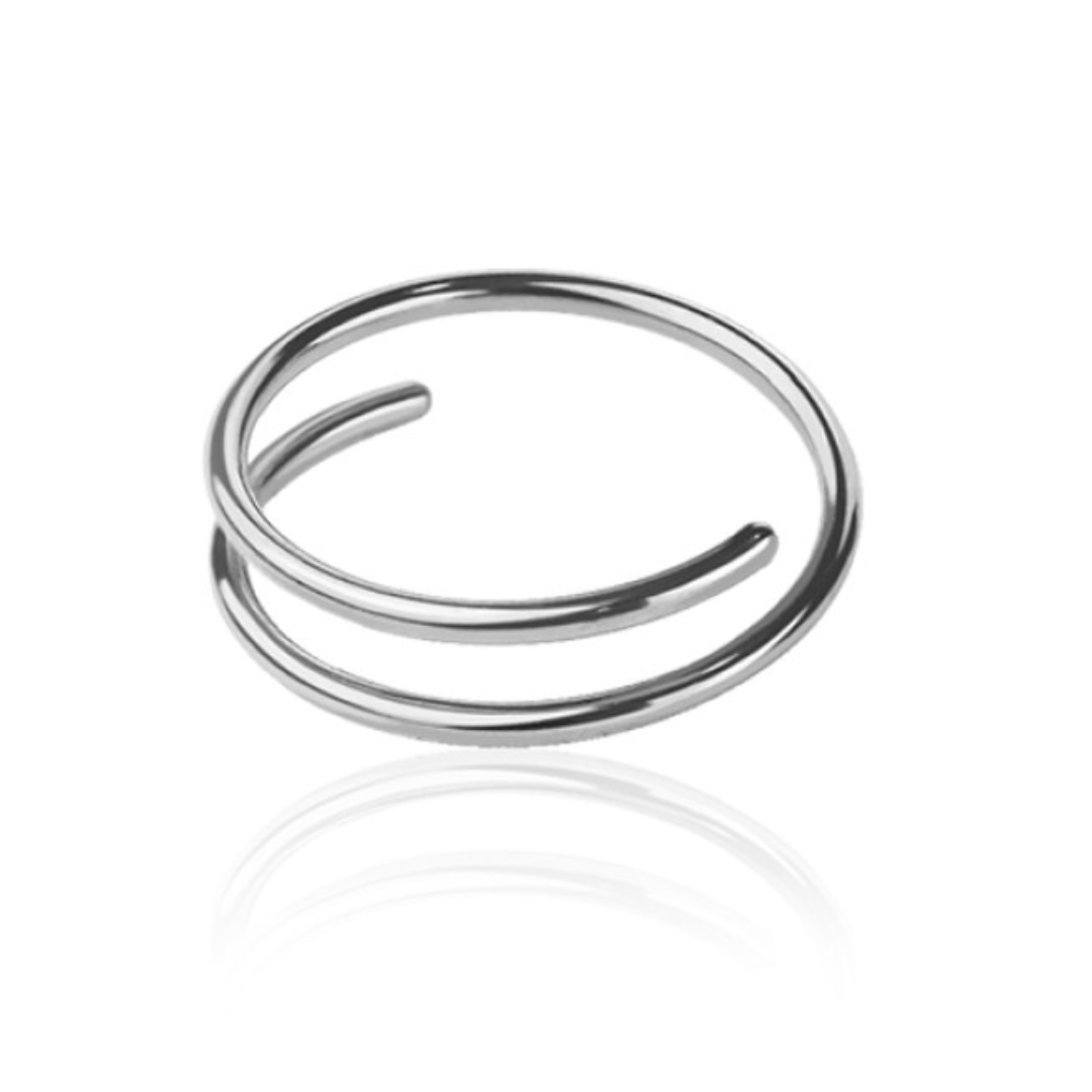 DOUBLE TWIST SPIRAL NOSE HOOP