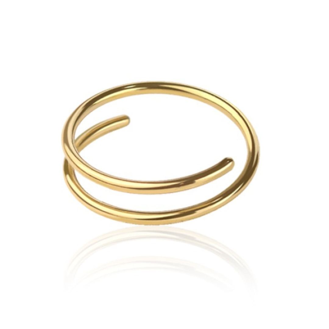 DOUBLE TWIST SPIRAL NOSE HOOP