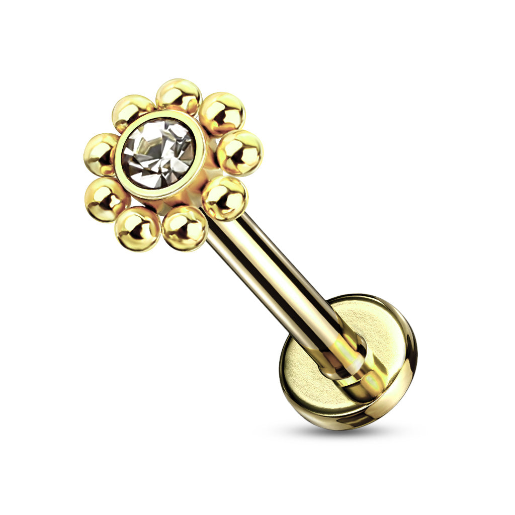 MINI CRYSTAL BALL PETAL FLOWER - 16 GAUGE - 6MM