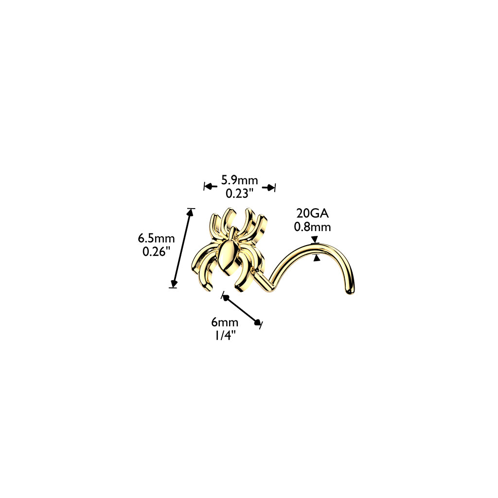 SPIDER TOP SCREW NOSE STUD - 20 GAUGE -6MM