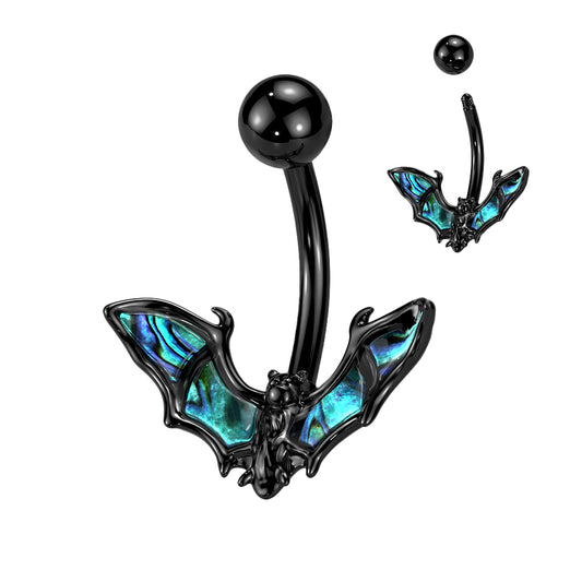 BAT BELLY BAR WITH ABALONE SHELL WINGS