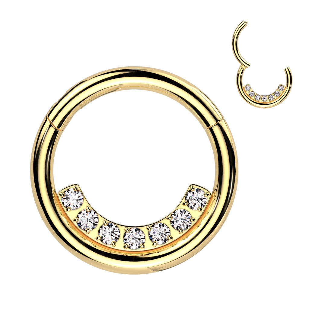 CRYSTAL LINED 8MM HOOP FOR SEPTUM / DAITH