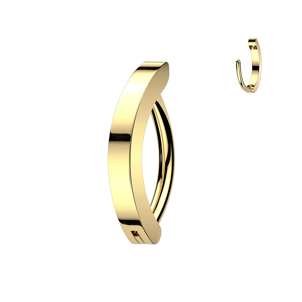 DAINTY TITANIUM BELLY CLICKER HOOP - 16 GAUGE - 8MM