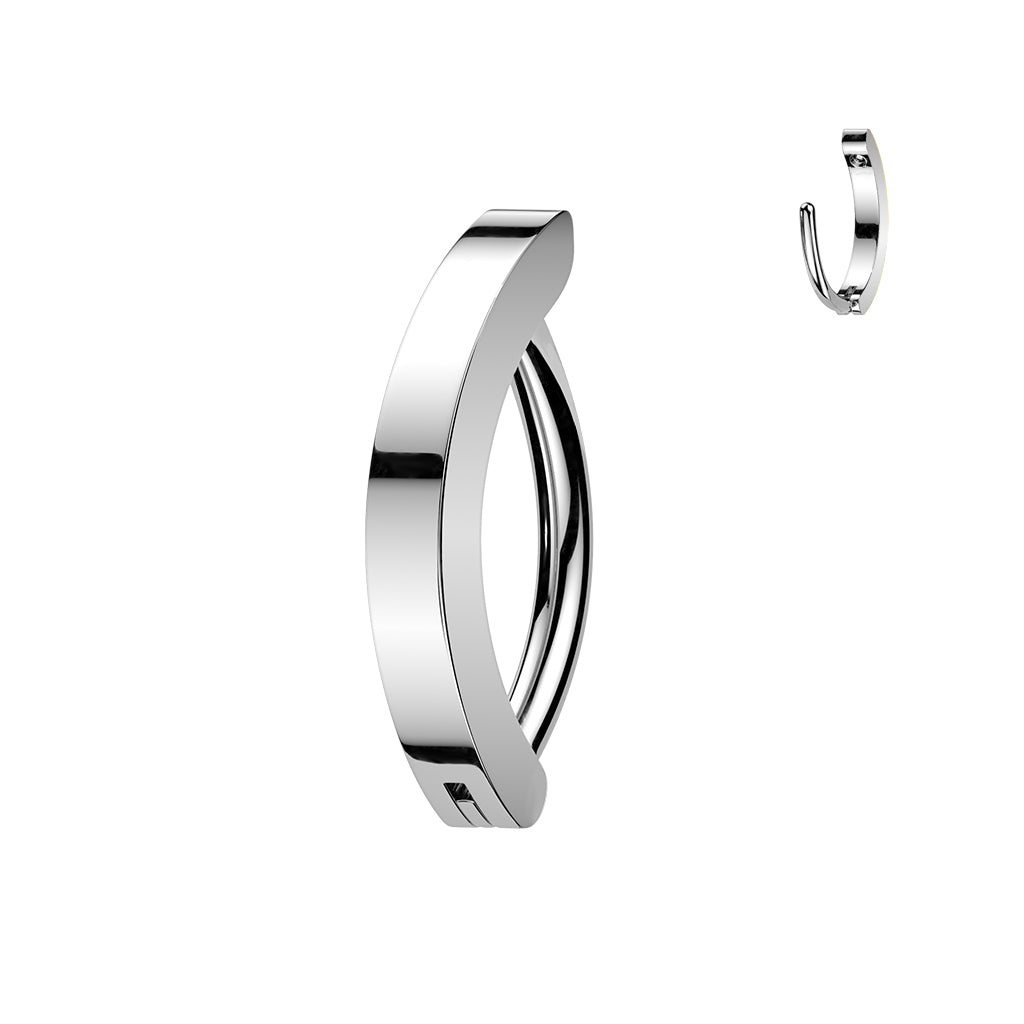 DAINTY TITANIUM BELLY CLICKER HOOP - 16 GAUGE - 8MM