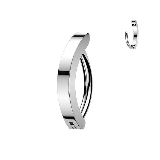 DAINTY TITANIUM BELLY CLICKER HOOP - 16 GAUGE - 8MM