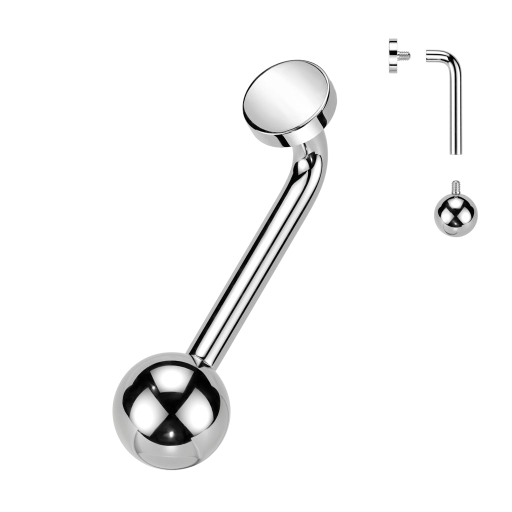 TITANIUM PLAIN TOP VCH CHRISTINA BARBELL - 14 GAUGE - 10MM