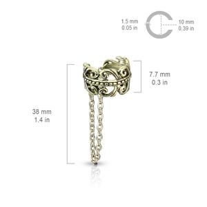 CHAIN CHARM EAR CUFF - NON PIERCING