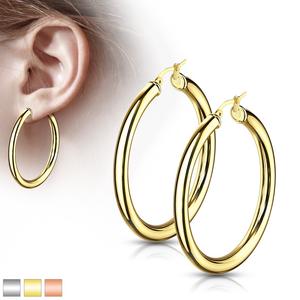 LARGE CHUNKY HOOP EARRINGS - STAINLESS STEEL